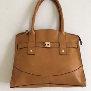 Halogen Honey Brown Large Leather tote (NWOT)